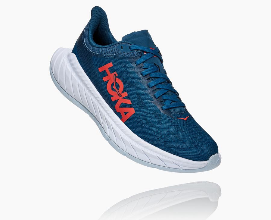 Tenis Hoka One One Mujer Azul Marino/Blancos - Carbon X 2 - LZDF19072